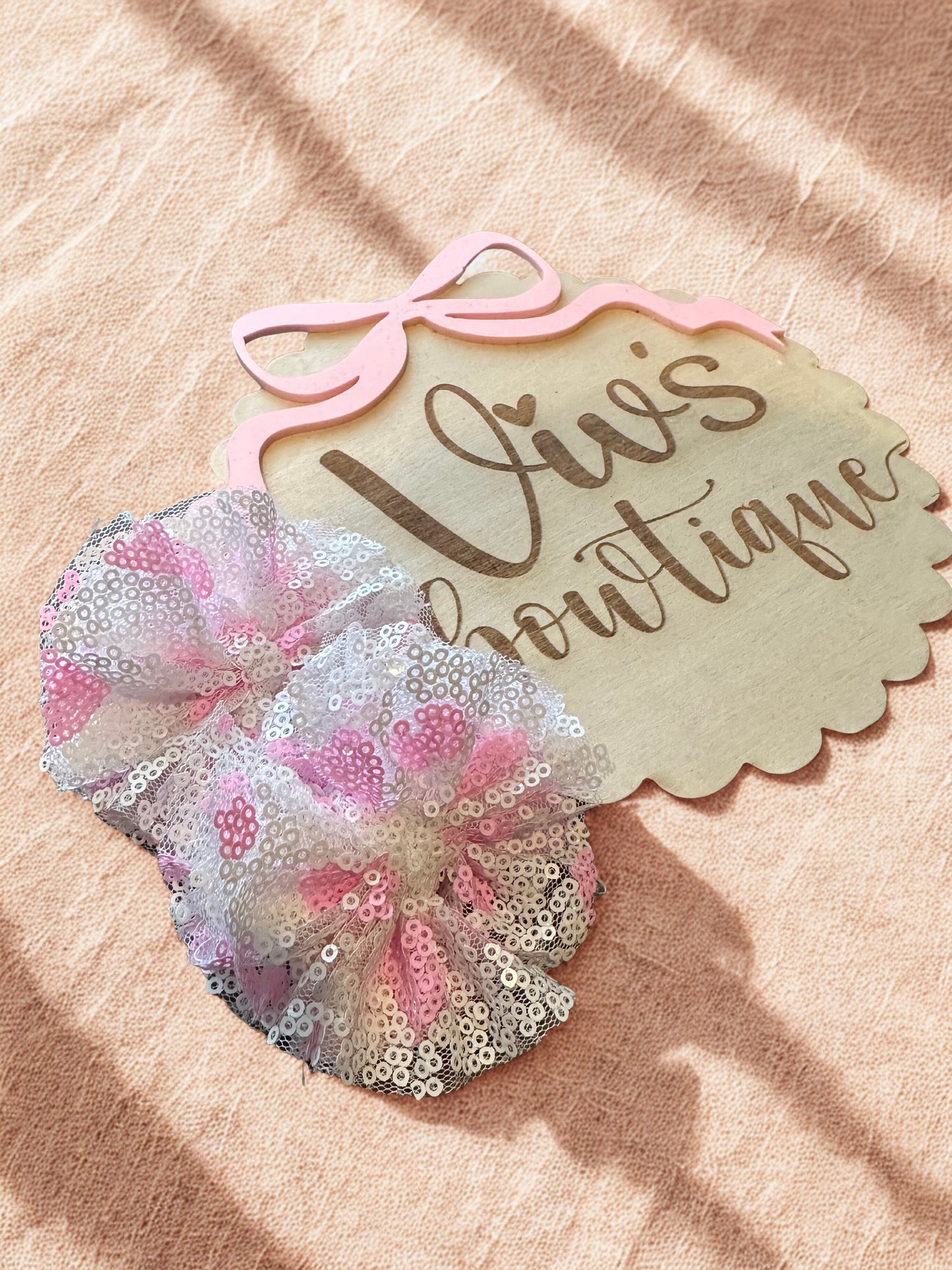 Hearts Sequin Mesh