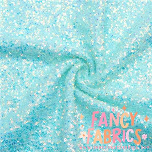 Pastel Blue Sequin Poly