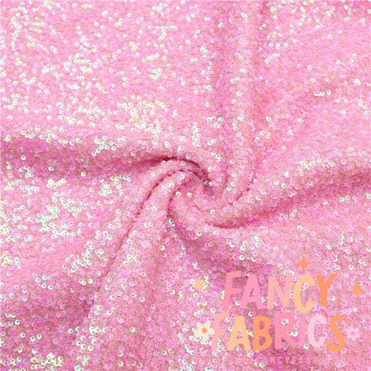Pastel Pink Sequin Poly