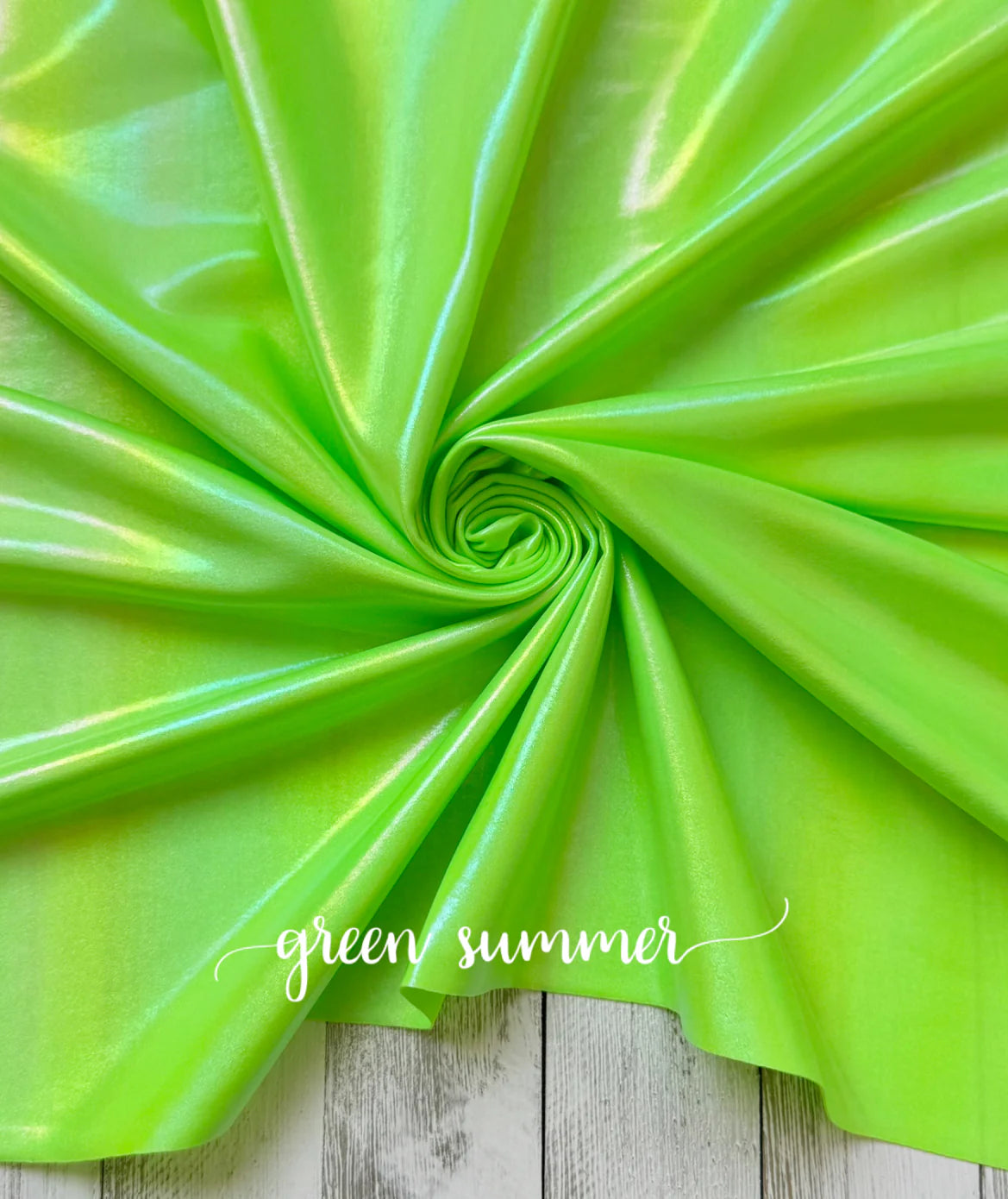 Green summer holo spandex