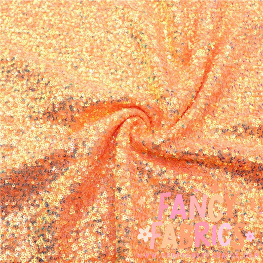 Pastel Orange Sequin Poly