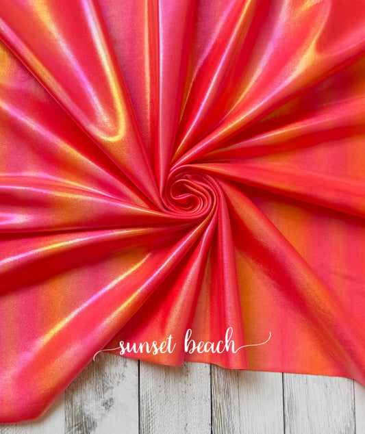 Sunset beach holo spandex