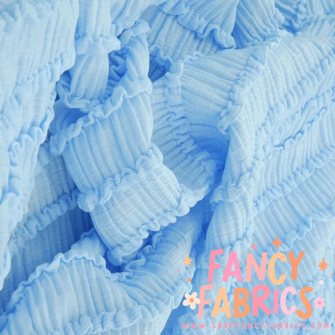 Blue ruffle