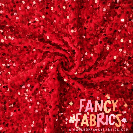 Red Sequin Velvet