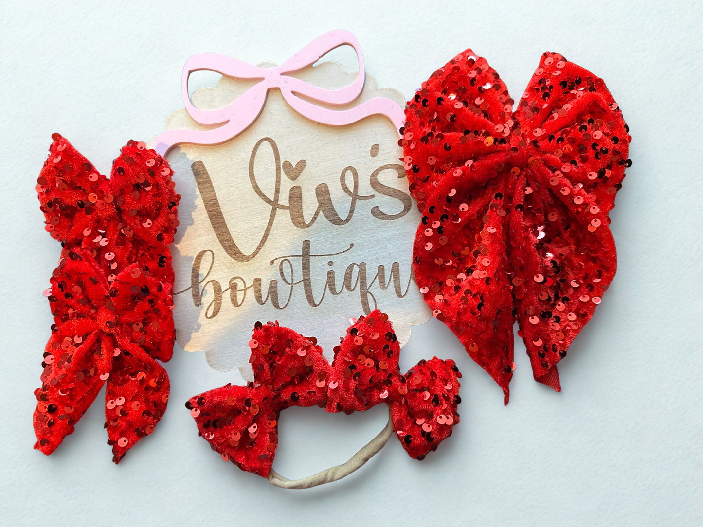 Red Sequin Velvet
