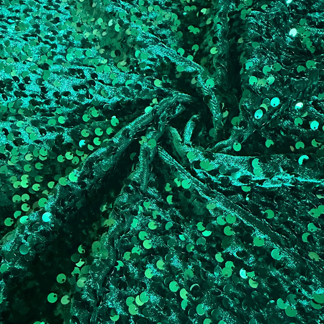 Green sequin velvet